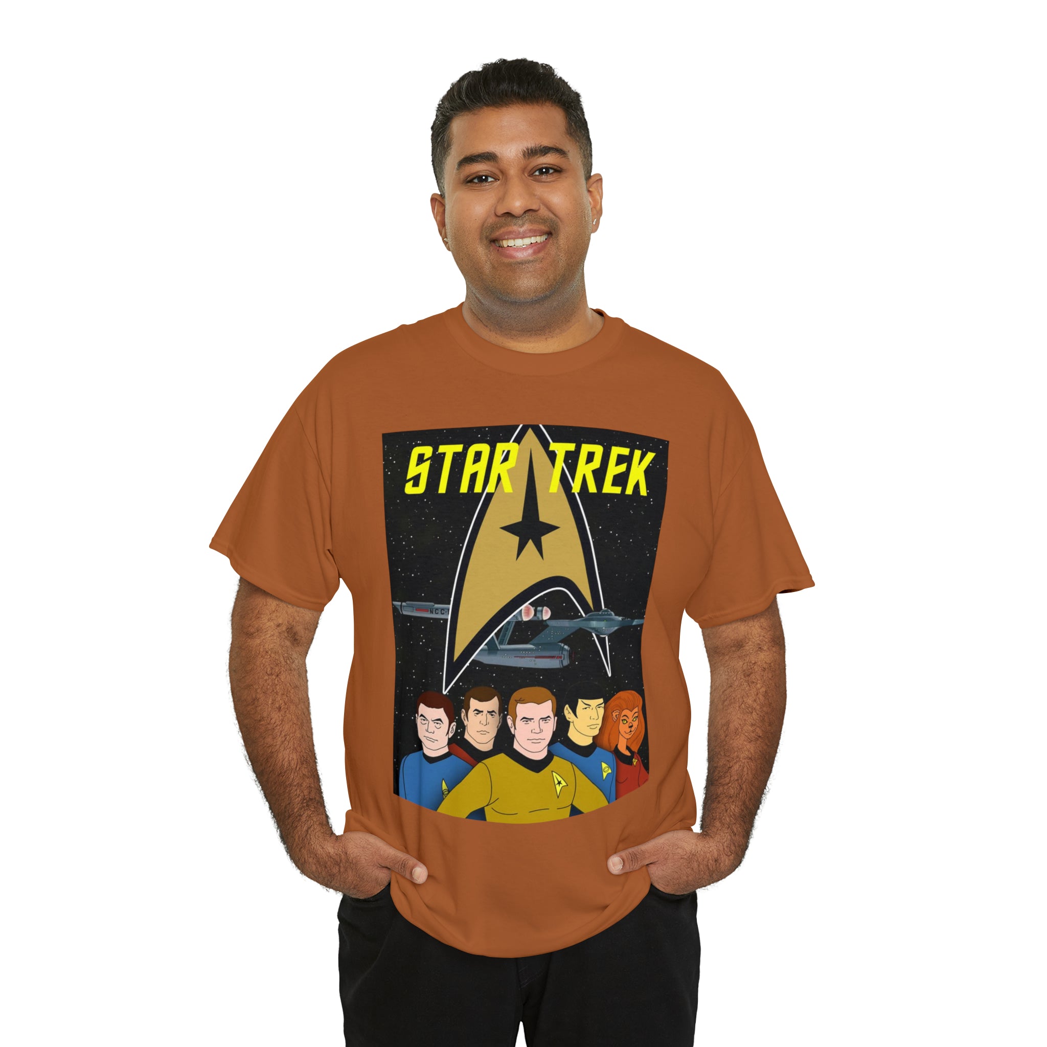 Star Trek Cartoon- Unisex Heavy Cotton T-Shirt - Creations by Chris and Carlos